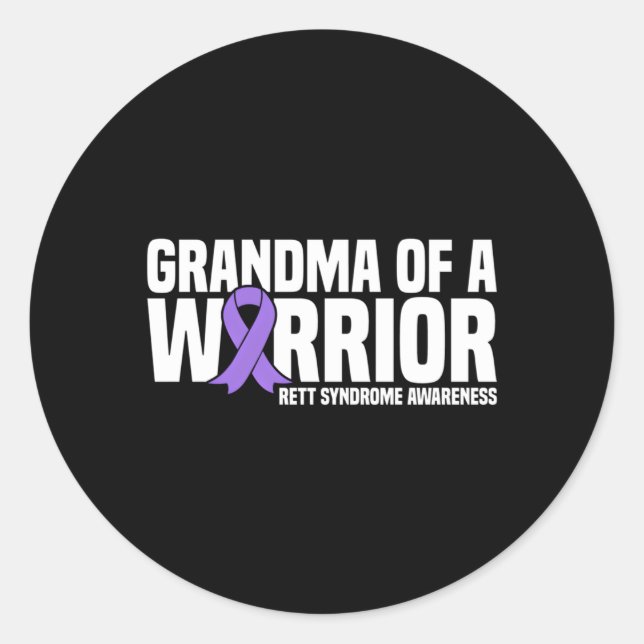 Adesivo Redondo Vovó de Síndrome de Retorno do Guerreiro (Frente)