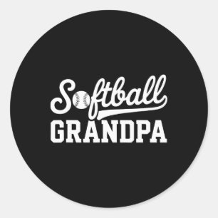 Adesivo Redondo Vovô de Softbol