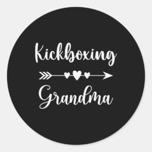 Adesivo Redondo Vovó Kickboxing Amantes de Kickboxing Gr