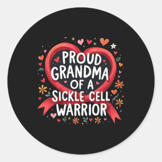 Adesivo Redondo Vovó Orgulhosa De Um Sobrevivente De Células Falsi
