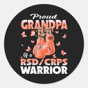 Adesivo Redondo Vovô Orgulhoso De Um Boxi De Sensibilização Do Gue