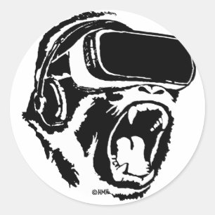 Adesivo Redondo VR Gorilla