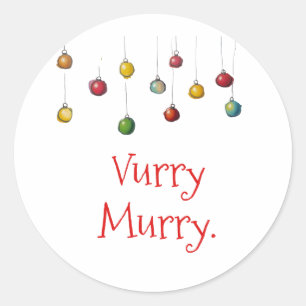 Adesivo Redondo Vurry Murry (Natal Divertido)