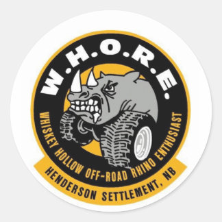 ADESIVO REDONDO W.H.O.R.E. STICKER