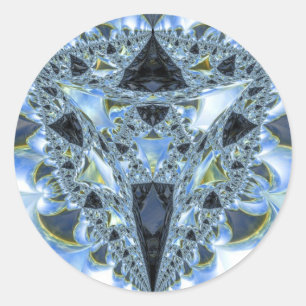 Adesivo Redondo Wada Basin Fractal