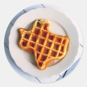 Adesivo Redondo Waffle de Texas