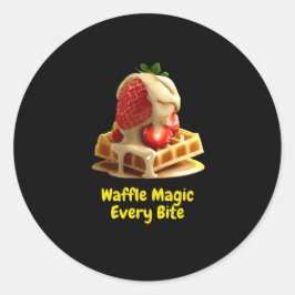 Adesivo Redondo Waffle Magic