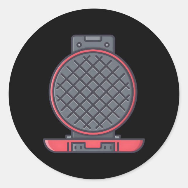 Adesivo Redondo Waffle Maker Griddle Waffle Iron Waffle Iron (Frente)