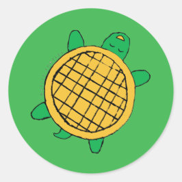 Adesivo Redondo Waffle Turtles sticker
