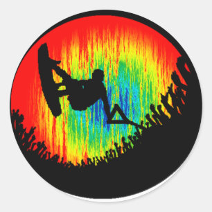 Adesivo Redondo Wakeboard