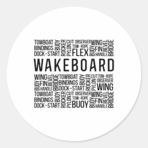 Adesivo Redondo Wakeboard Acordar Wakeboard de Cotação