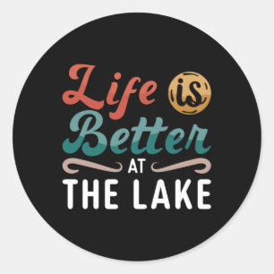 Adesivo Redondo Wakeboard Life É Melhor No Wakeboard Do Lago