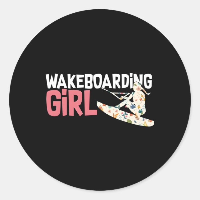 Adesivo Redondo Wakeboard Wakeboard Water Sports Wakeboard (Frente)