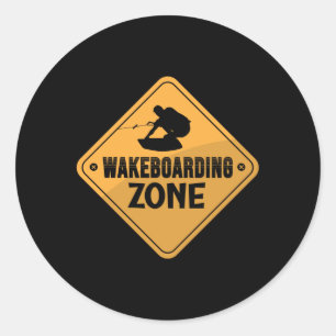 Adesivo Redondo Wakeboard Wakeboarding Zone Wake Wakeboarder