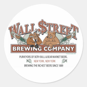 Adesivo Redondo WALL-STREET-BREWING Company