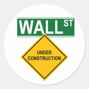 Adesivo Redondo Wall Street Sob Construção