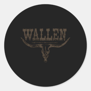 Adesivo Redondo Wallen Western Wallen Bullhead Cow Wallen