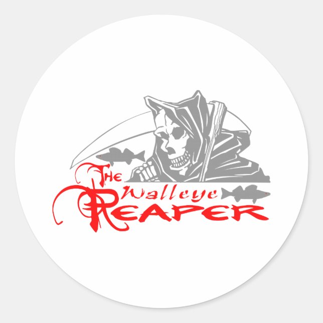 ADESIVO REDONDO WALLEYE REAPER (Frente)