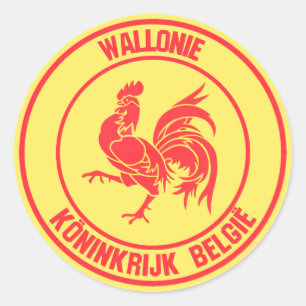 Adesivo Redondo Wallonie Round Emblem