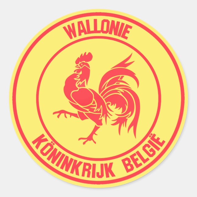 Adesivo Redondo Wallonie Round Emblem (Frente)