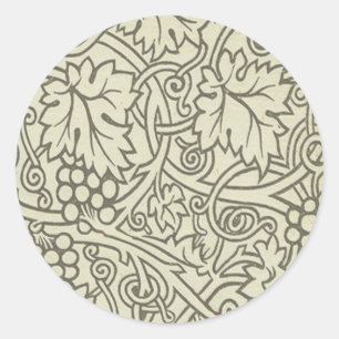 Adesivo Redondo Wallpaper William Morris Grapevine Sage