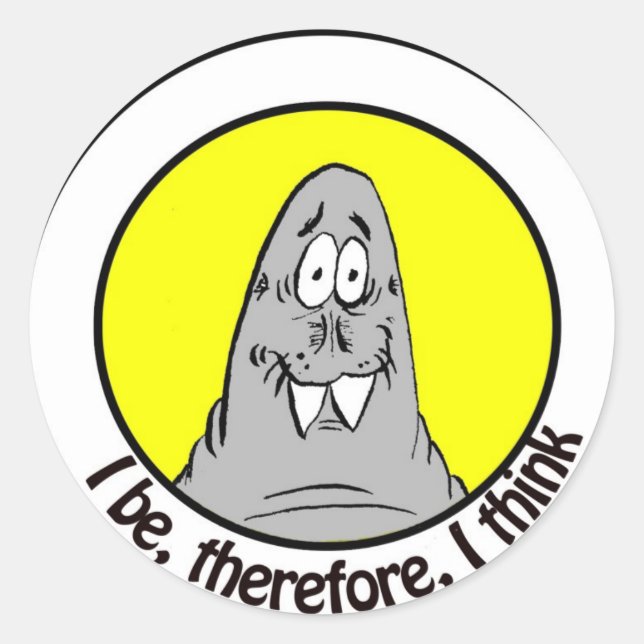 Adesivo Redondo Walrus Stickers (Frente)