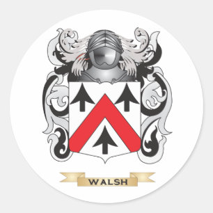 Adesivo Redondo Walsh Family Crest (Casaco de Armas)