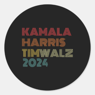 Adesivo Redondo Waltz 2024 Election Kamala Harris Tim Waltz 2024 1