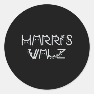 Adesivo Redondo Waltz 2024 Eleição Engraçado Cat Kamala Harris Tim