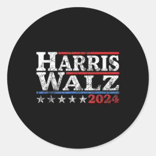 Adesivo Redondo Waltz 2024 Eleição Kamala 2024 de 2 lados