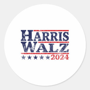 Adesivo Redondo Waltz 2024 Eleição Kamala Harris Tim Waltz 2024 6