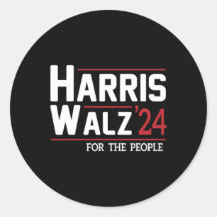 Adesivo Redondo Walz 2024 Presidente Americano Kamala Harris Waltz