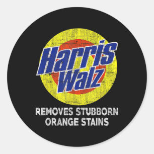 Adesivo Redondo Walz 2024 Remove O Stubborn Orange Stain Humorous