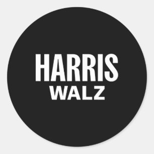 Adesivo Redondo WAlzheimer 2024 Eleição Kamala Harris Tim W Waltz
