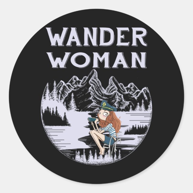 Adesivo Redondo Wander Woman (Frente)