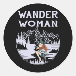 Adesivo Redondo Wander Woman