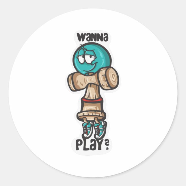 Adesivo Redondo Wanna Play (Frente)