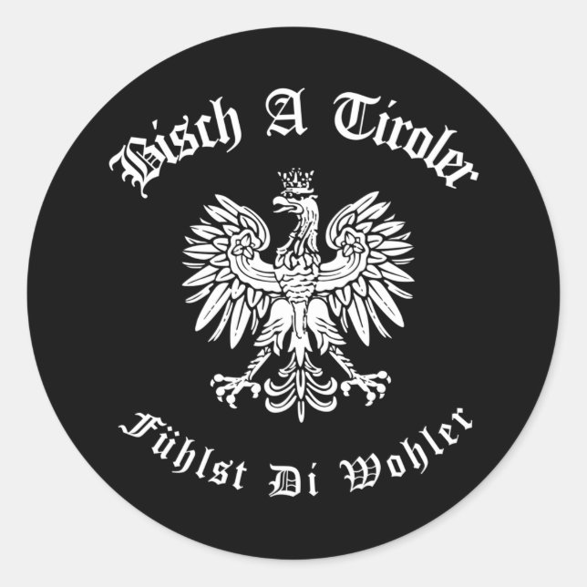 Adesivo Redondo Wappen Adler Österreich Bischt a Tiroler (Frente)