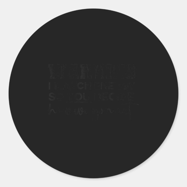 Adesivo Redondo Warning I Match Energy So You Decide How We Gon Ac (Frente)