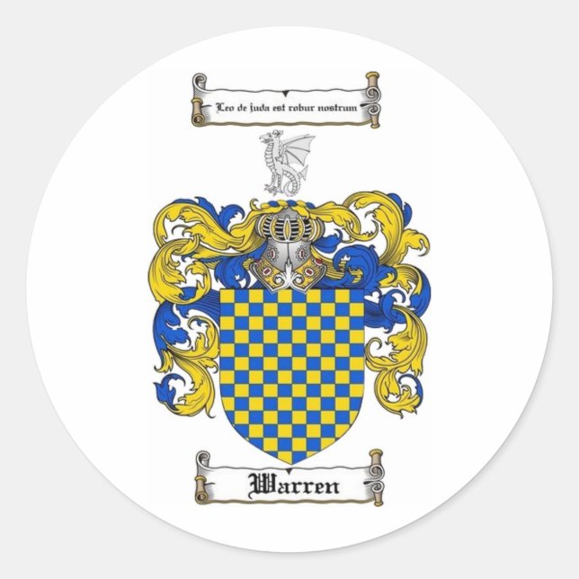 Adesivo Redondo Warren Family Crest (Frente)