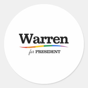 Adesivo Redondo Warren para Presidente
