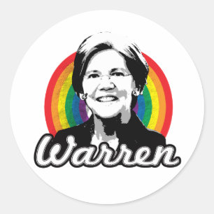 Adesivo Redondo Warren Rainbow Pride
