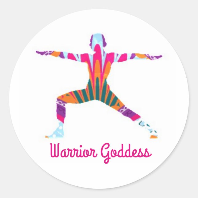 Adesivo Redondo Warrior Goddess Sticker (Frente)