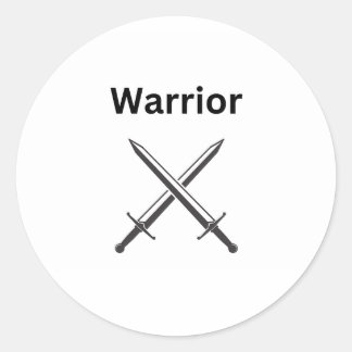 Adesivo Redondo Warrior Sticker