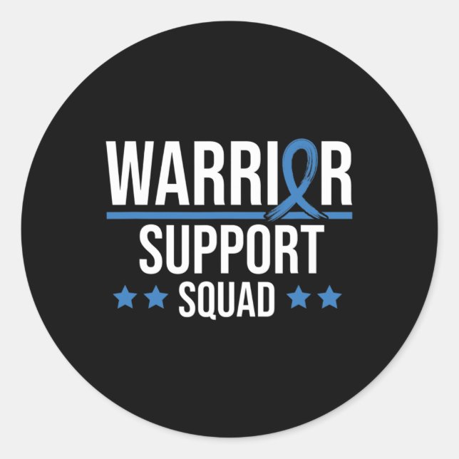Adesivo Redondo Warrior Support Squad Diabetes Awareness  (Frente)