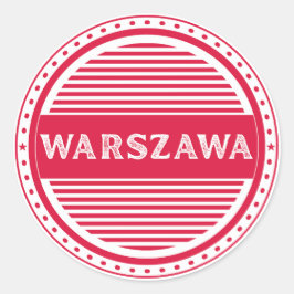 Adesivo Redondo Warsaw City Pride Emblem – Polish Identity