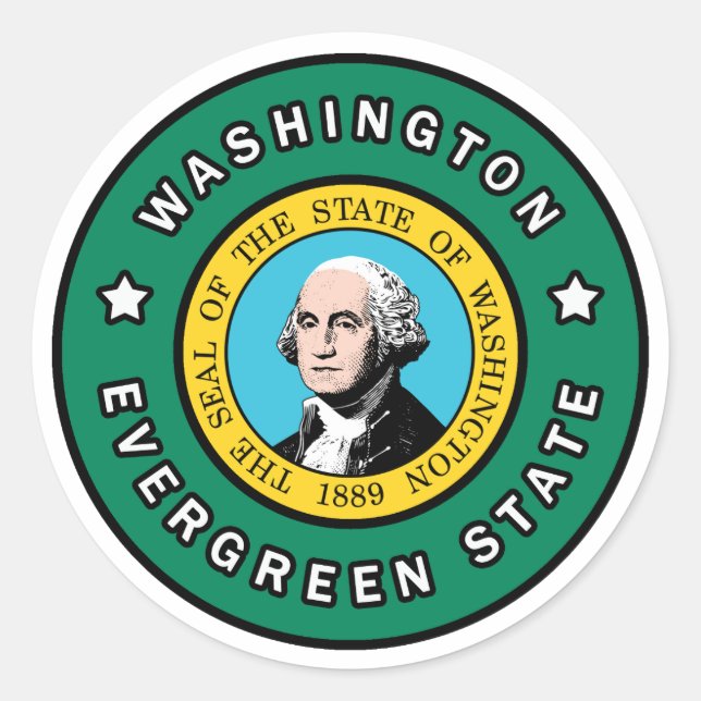 Adesivo Redondo Washington (Frente)