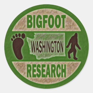 Adesivo Redondo Washington Bigfoot Research