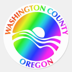 Adesivo Redondo Washington County Pride Sticker - 3 polegadas