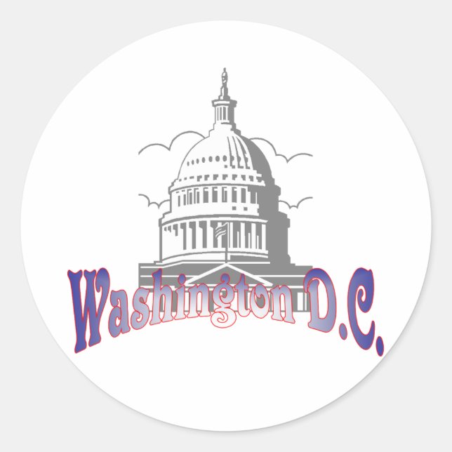 Adesivo Redondo Washington D.C. Sticker (Frente)